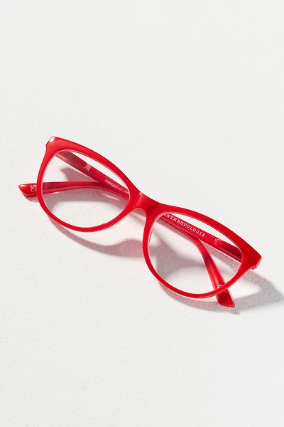 Red Eyewear Curved Cateye Readers
