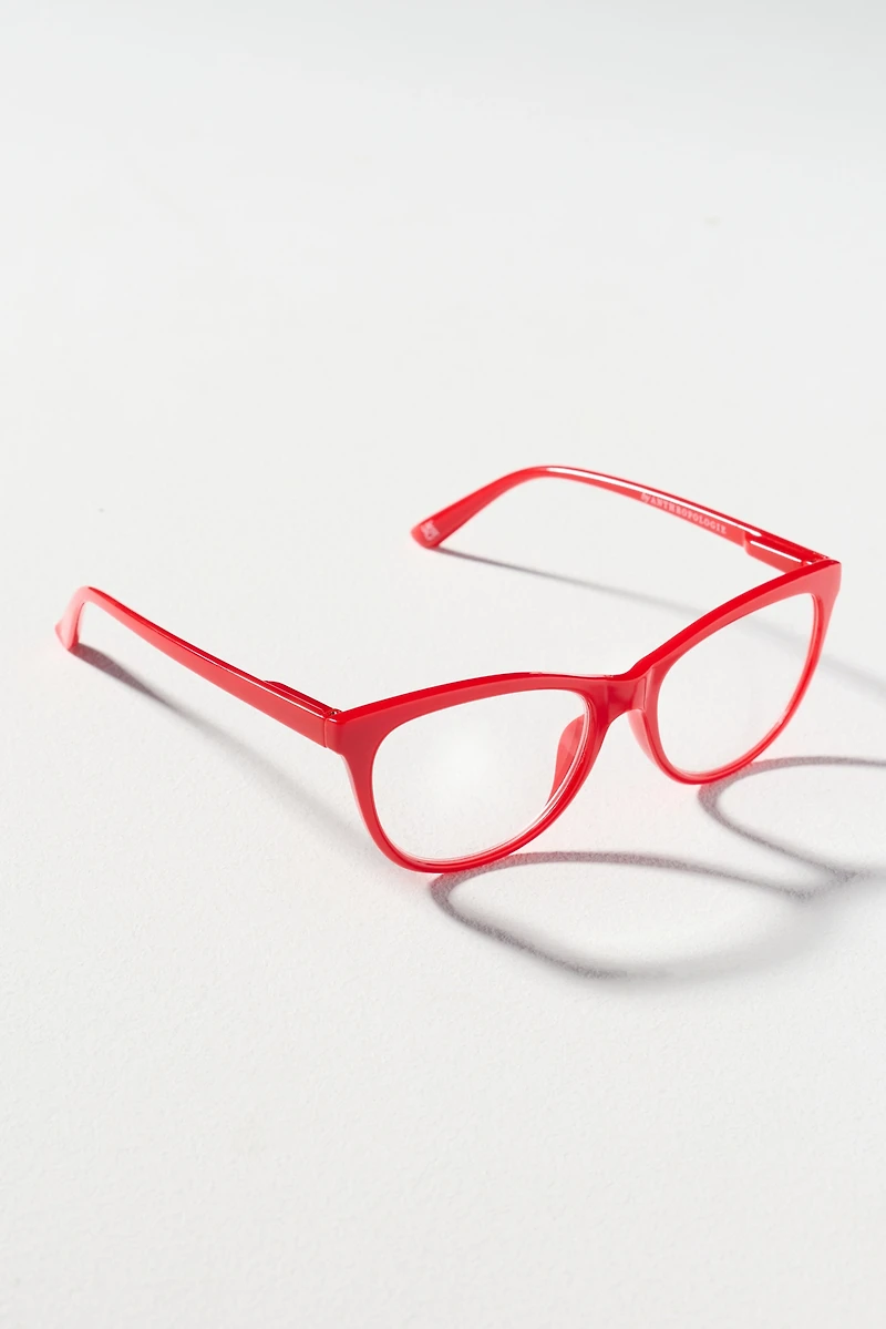 Red Eyewear Curved Cateye Readers