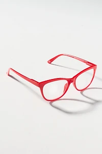 Red Eyewear Curved Cateye Readers