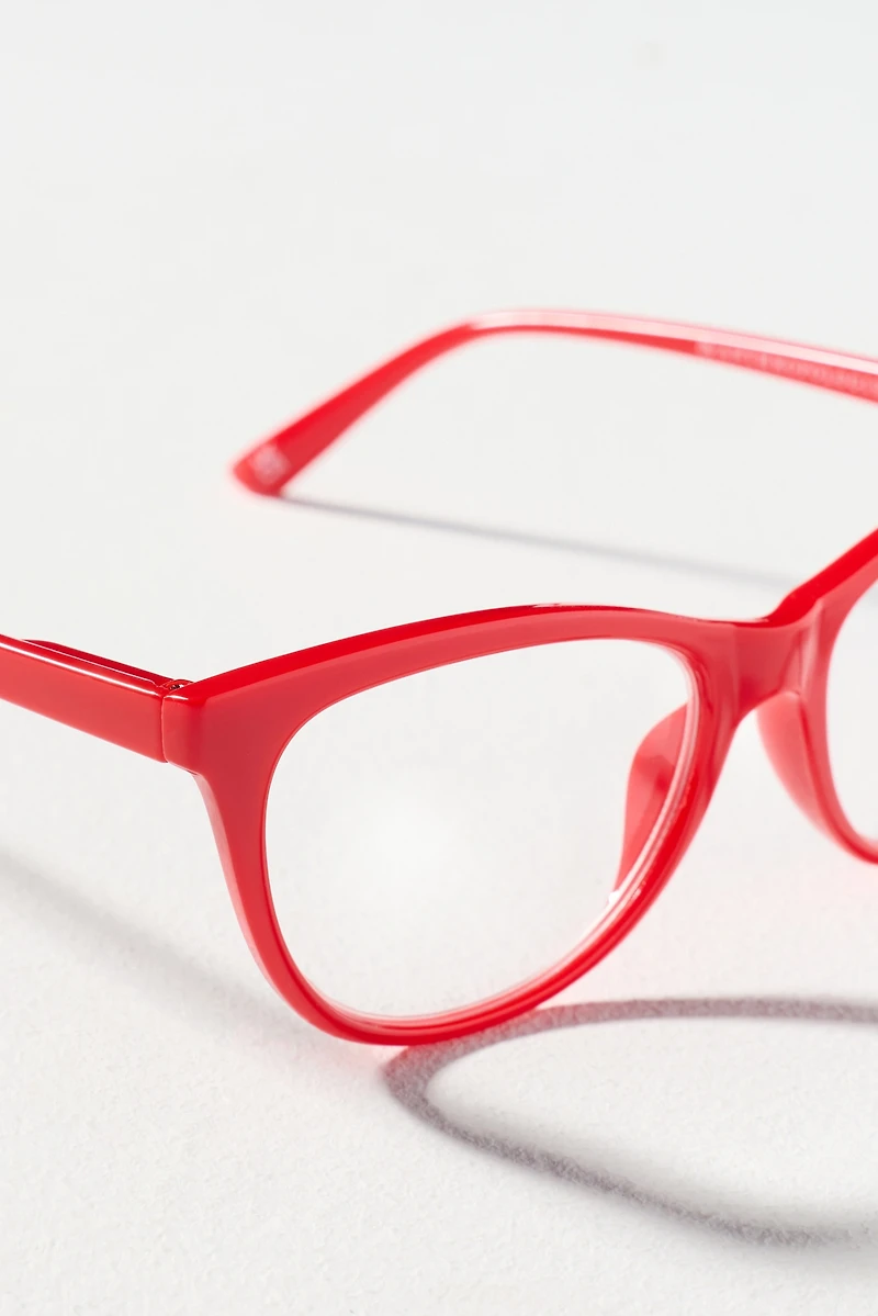 Red Eyewear Curved Cateye Readers