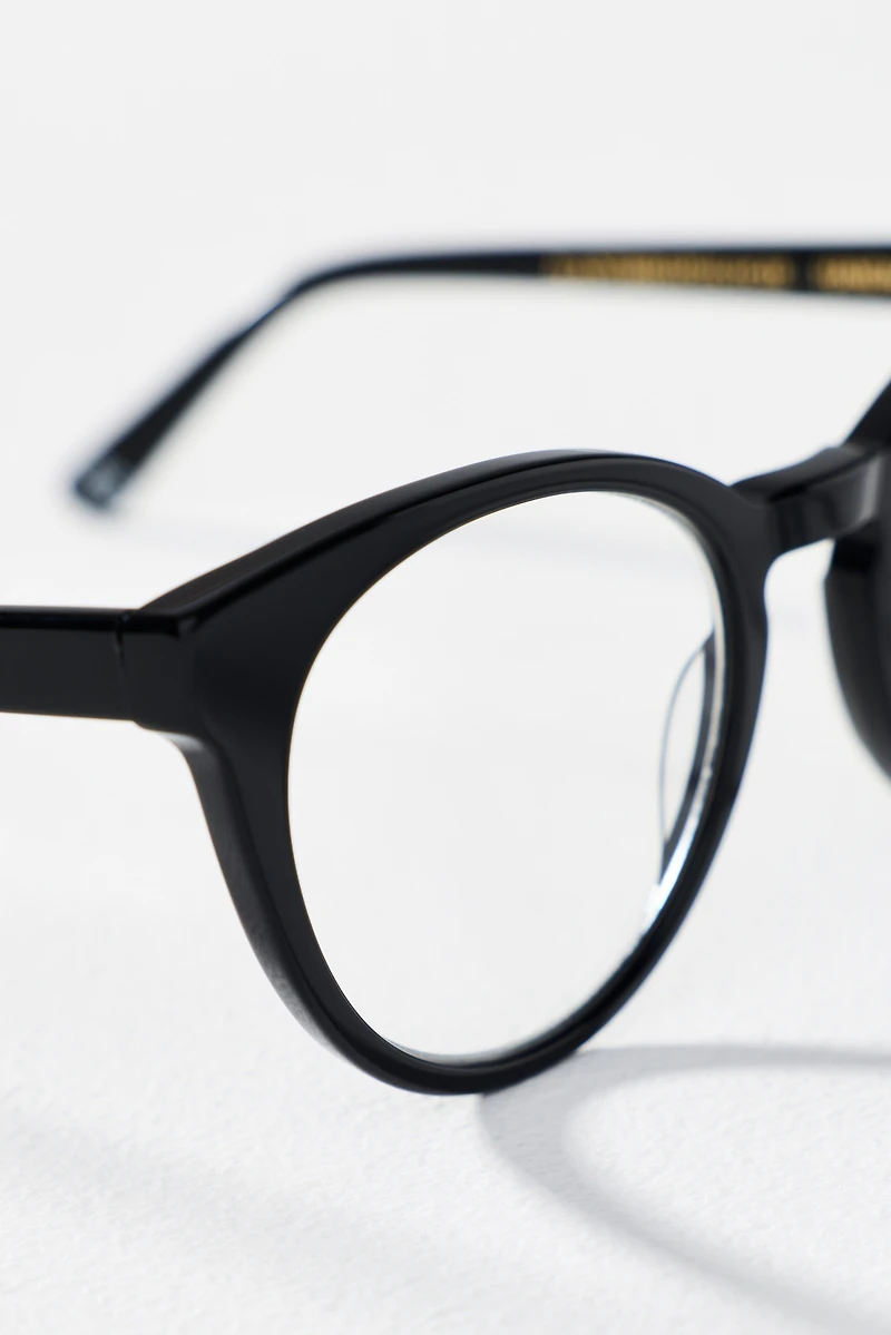 Red Eyewear Circle Cateye Blue Light Readers