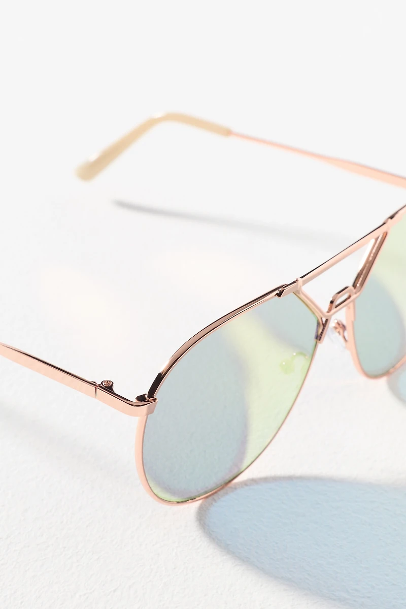 Purple Aviator Sunglasses