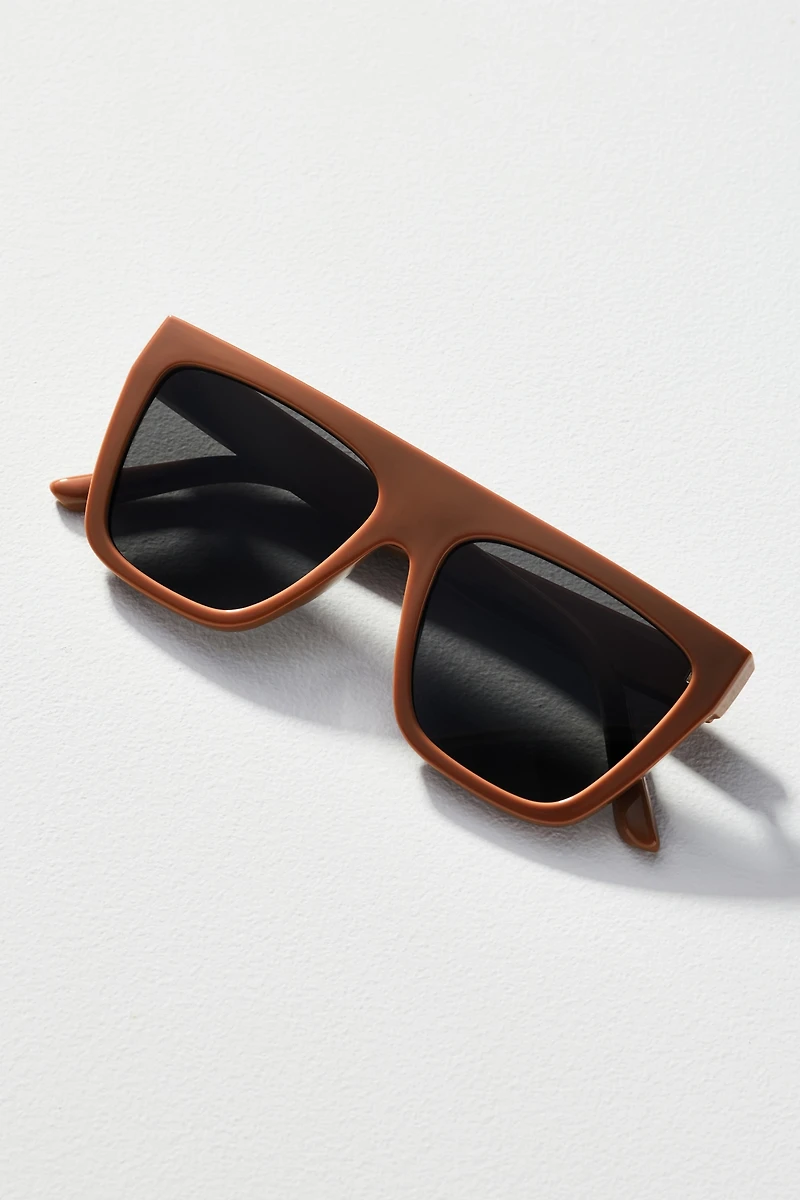 Flat-Top Aviator Sunglasses