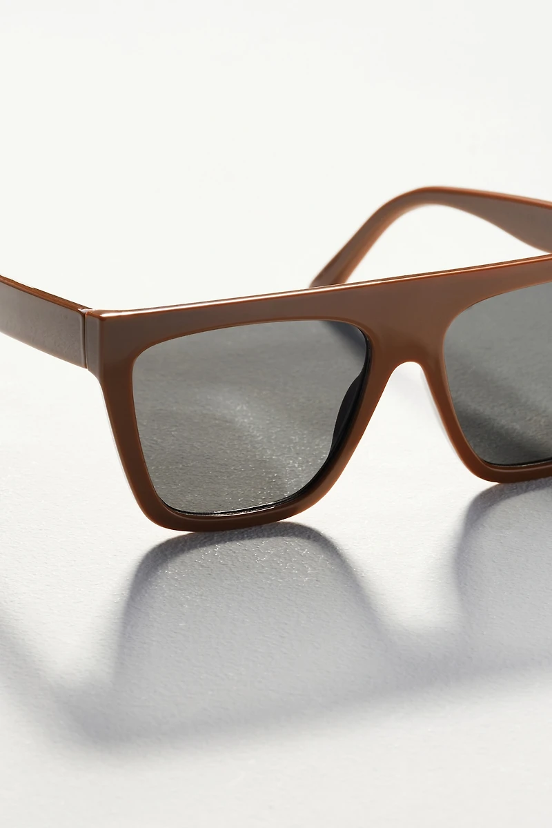 Flat-Top Aviator Sunglasses
