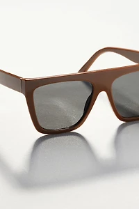 Flat-Top Aviator Sunglasses