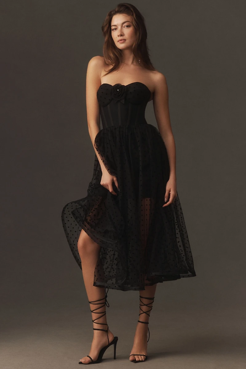 Helsi Valen Strapless Midi Dress