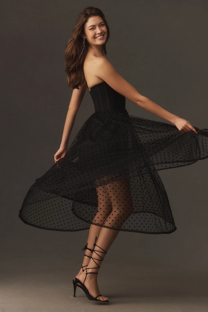 Helsi Valen Strapless Midi Dress