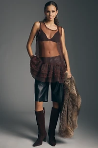 & Layered Sheer Ruffle Tunic