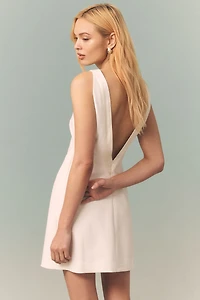 BHLDN Crepe V-Neck Mini Dress