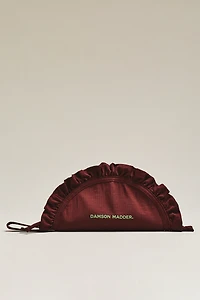 Damson Madder Ruffle Half Moon Makeup Bag