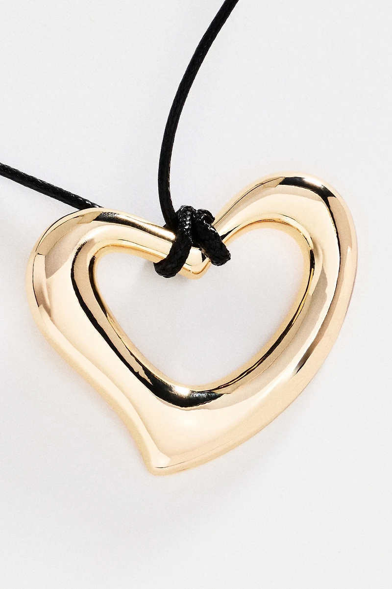 Corded Heart Pendant Necklace