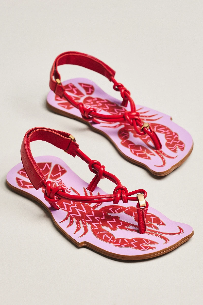 Farm Rio Lobster Slingback Sandals