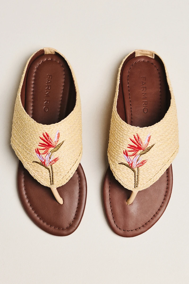 Farm Rio Raffia Icon Thongs