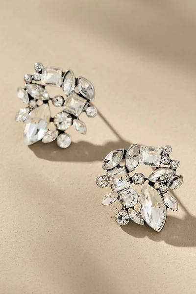 Mixed Crystal Stone Post Earrings