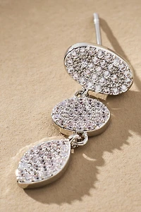 Rounded Crystal Drop Earrings