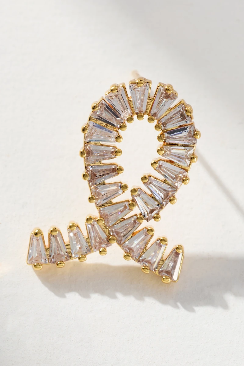 Loop Crystal Post Earrings