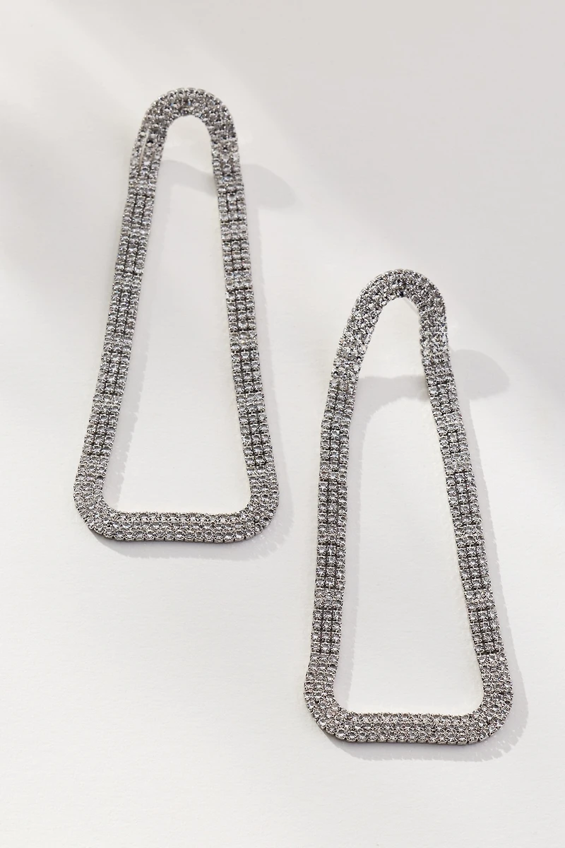 Crystal Oval Earrings