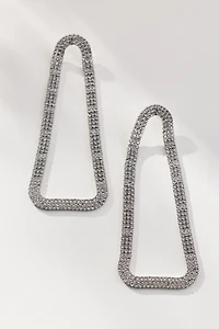 Crystal Oval Earrings