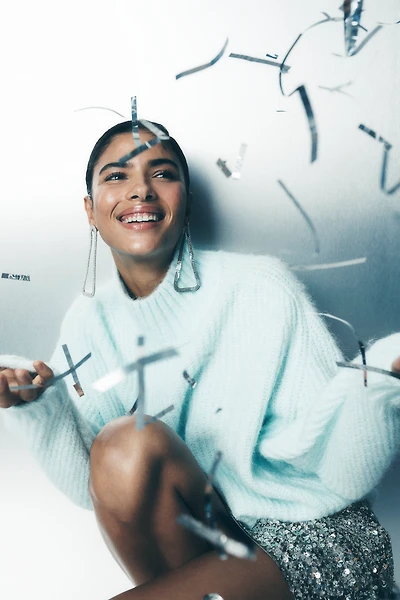 Crystal Oval Earrings