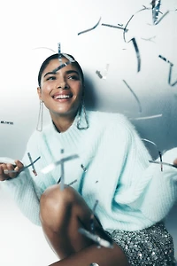 Crystal Oval Earrings