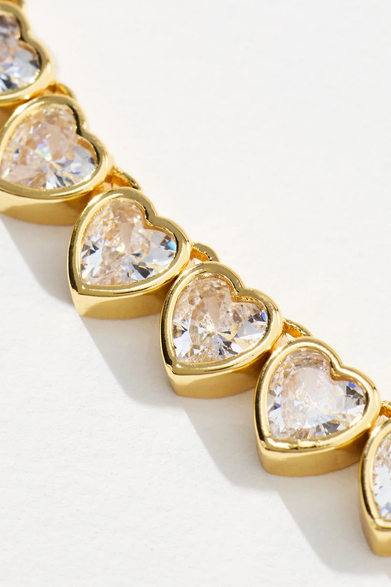 Talis Chains Hearts Tennis Necklace