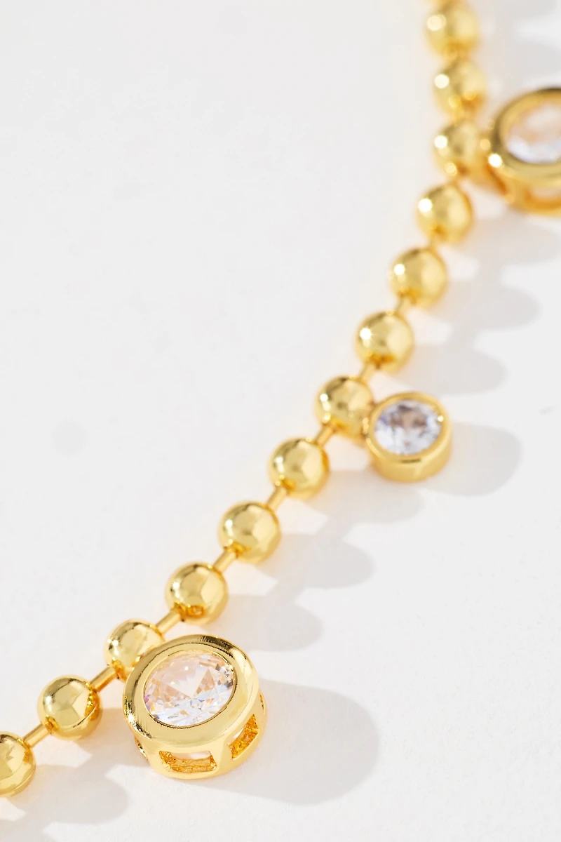 Talis Chains Crystal Drop Necklace