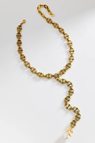 By Anthropologie Gilded Chain Y-Necklace