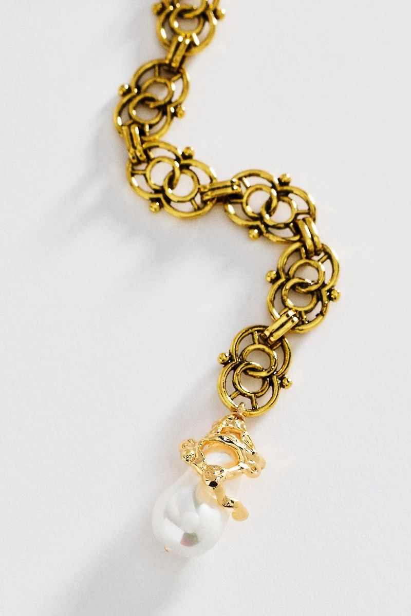 By Anthropologie Gilded Chain Y-Necklace