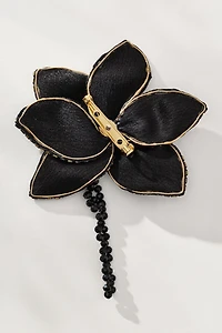 Beaded 3D Floral Brooch