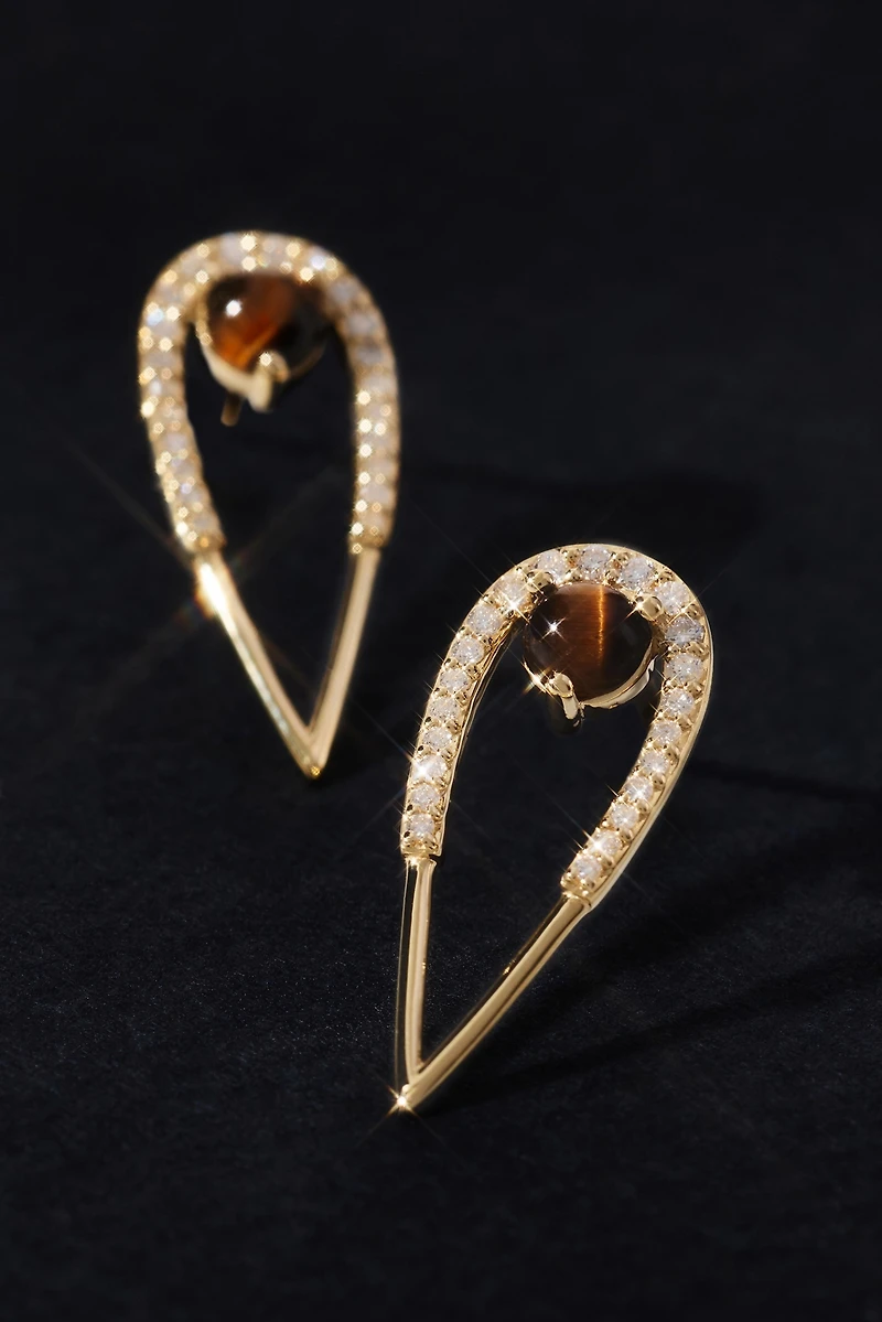 Eden Presley Large Peacock Stud Earrings