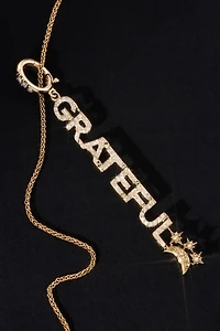 Eden Presley One Word Mantra Grateful Pendant