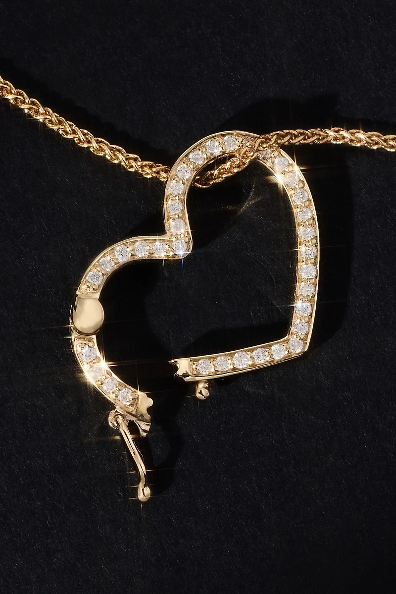 Eden Presley Double-Sided Heart Motif Closure Lock