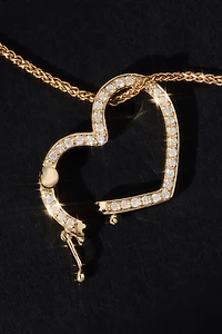 Eden Presley Double-Sided Heart Motif Closure Lock