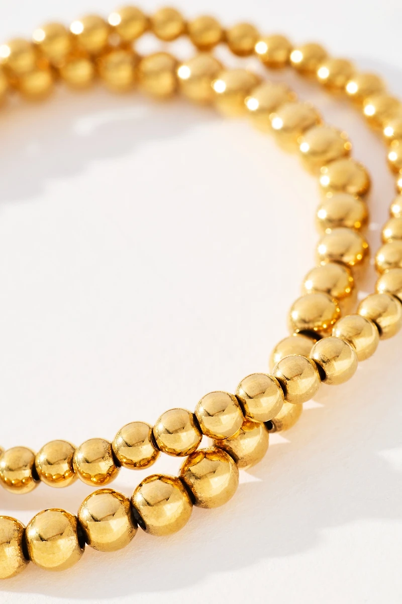 Water-Resistant Beaded Stretch Bracelet