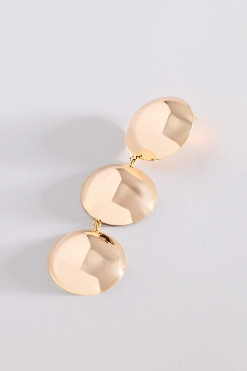 Metal Circle Drop Earrings