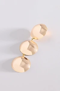 Metal Circle Drop Earrings