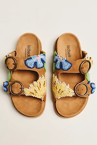 Laidback London Clay French Knot Buckle Slide Sandals