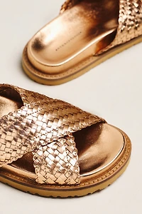 Cross-Strap Slide Sandals