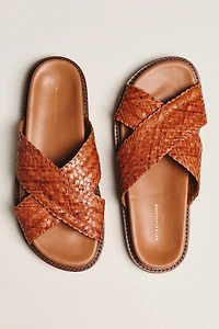 Cross-Strap Slide Sandals