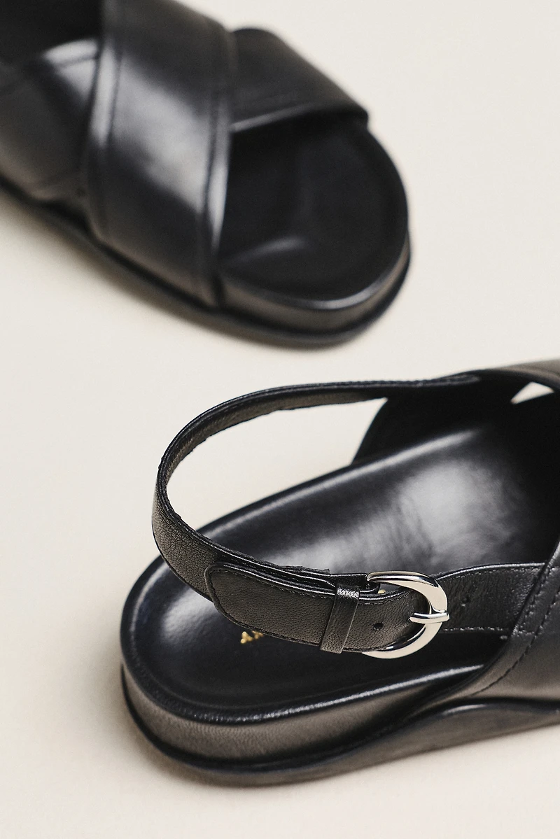 Cross-Strap Slingback Sandals