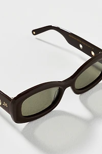 Damson Madder Fay Eyelet Rectangle Sunglasses