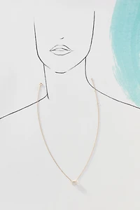 By Adina Eden Lab Grown Diamond Emerald Bezel Necklace