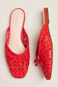 By Anthropologie Woven Leather Mules