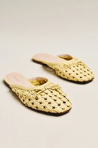 By Anthropologie Woven Leather Mules