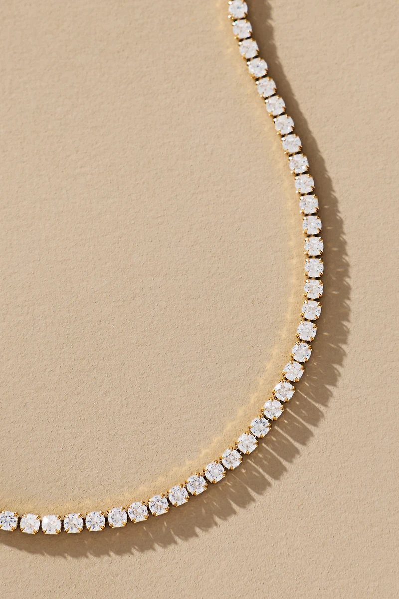 Water-Resistant Delicate Tennis Necklace