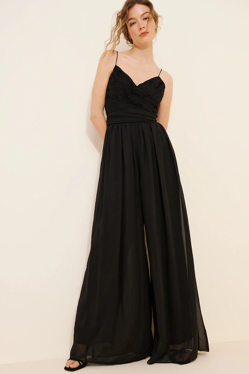 Mac Duggal Sleeveless Wide Leg Jumpsuit