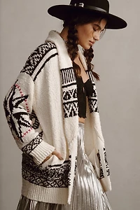 Pilcro Slouchy Waves Cardigan Sweater