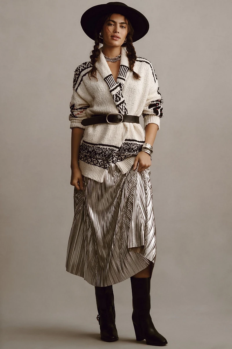 Pilcro Slouchy Waves Cardigan Sweater