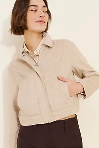 Habitual Textured Zip Front Jacket