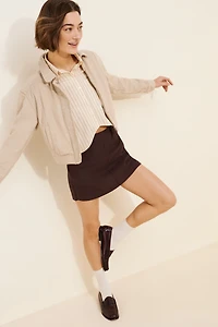 Habitual Textured Zip Front Jacket